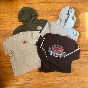 Vans | Lot of 4 Skateboarding Hoodie and T-Shirt Set - Medium